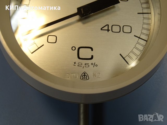 биметален термометър радиален тип DTU N2 ф100 L-400, снимка 3 - Резервни части за машини - 34640516
