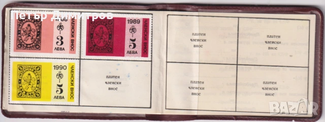 Членска карта Съюз на Българските Филателисти, снимка 3 - Филателия - 53343861