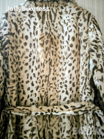 Палто от естествена кожа с косъм, с леопардов принт , снимка 5 - Палта, манта - 53061112