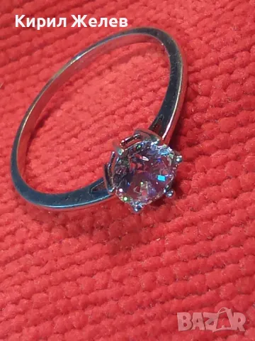 СКЪПОЦЕНЕН ГОДЕЖЕН СРЕБЪРЕН ПРЪСТЕН СРЕБРО ВИСОКА ПРОБА с БЯЛА ПОЗЛАТА и ЕДЪР ФАСЕТИРАН ЦИРКОН 44354, снимка 14 - Пръстени - 49144564