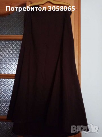 кафява, разкроена, дълга пола XL XXL