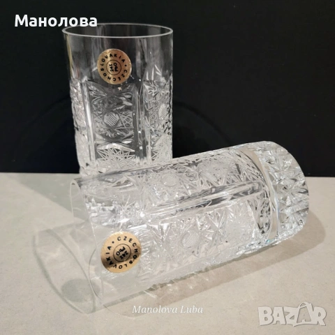 Шест чаши Bohemia Crystal., снимка 4 - Други ценни предмети - 53364568
