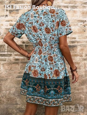 Симпатична рокля с флорален принт , снимка 3 - Рокли - 38190812