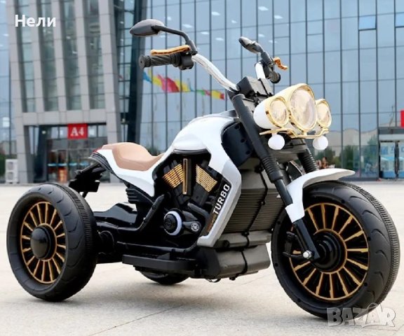 Акумулаторен MOTOR ТУРБО 12V батерия,MP3 плейър, с меки гуми с Кожена седалка, снимка 3 - Детски велосипеди, триколки и коли - 43684087