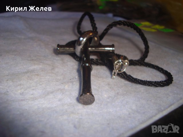 МОДНО АРТ КОЛИЕ - КРЪСТ НЕРЪЖДАЕМА СТОМАНА с ШНУРЧЕ СТИЛНО ГОЛЯМО КРАСИВО 81555, снимка 13 - Колиета, медальони, синджири - 36982753