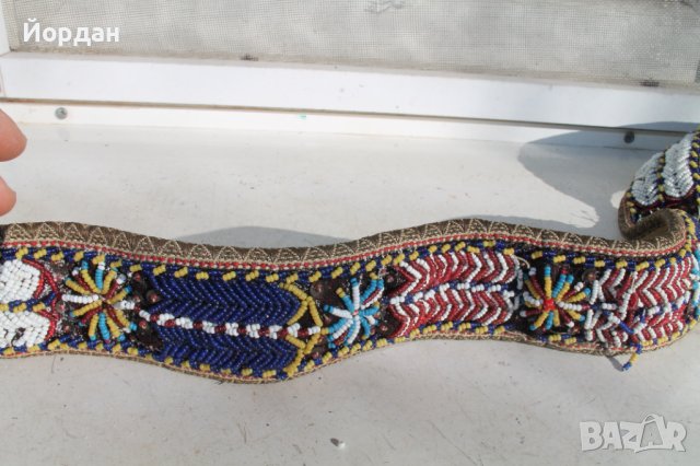 Колан от народна носия сърма и маниста, снимка 5 - Антикварни и старинни предмети - 39180182
