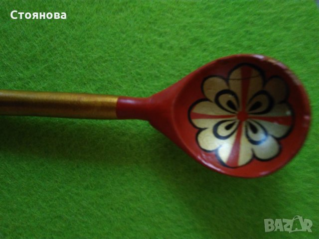 Руски ръчно рисувани дървени лъжици -Хохлома, снимка 6 - Декорация за дома - 25515482
