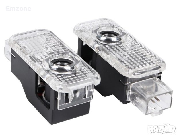 LED Плафони за вратa с лого за Audi A1 A3 A4 A5 A6 A7 A8 Q3 Q5 Q7, снимка 2 - Аксесоари и консумативи - 43669337