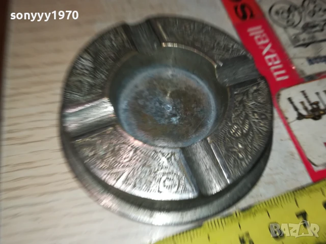 МЕТАЛЕН ПЕПЕЛНИК ОТ ГЕРМАНИЯ 2707251928, снимка 3 - Антикварни и старинни предмети - 51160084