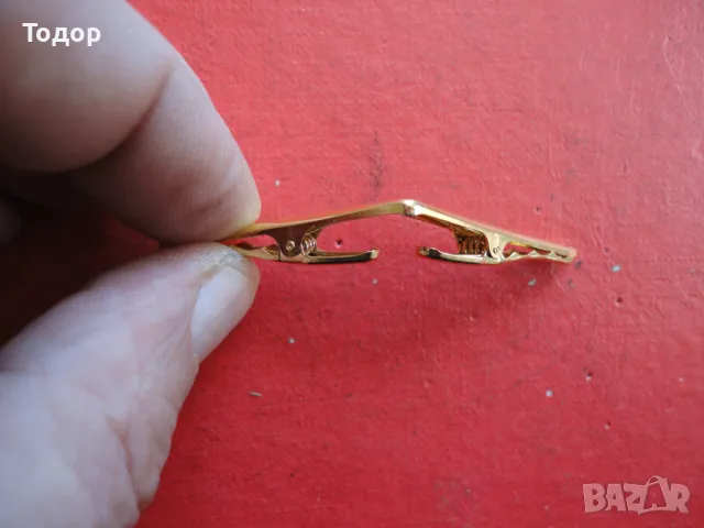 Позлатена игла щипка за вратовръзка 3, снимка 5 - Други - 49606246