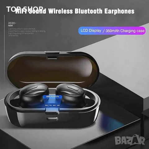 Нови Безжични слушалки Спортни с кутия за зареждане Earbuds за музика, снимка 3 - Bluetooth слушалки - 49249506