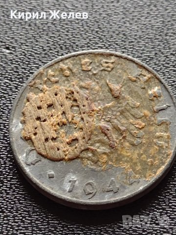 Две монети 1 райхспфенинг 1943г. / 10 райхспфенинг 1944г. Трети райх с СХВАСТИКА редки 37759, снимка 11 - Нумизматика и бонистика - 40638098