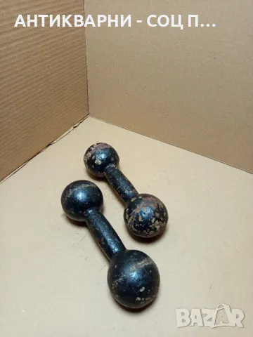 Комплект Соц Стари Гирички Дъмбели Общо Тегло 6.400кг., снимка 3 - Антикварни и старинни предмети - 50225849