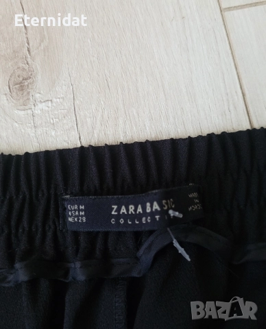 Черен панталон с джобове и дантела ZARA , снимка 4 - Панталони - 51819448