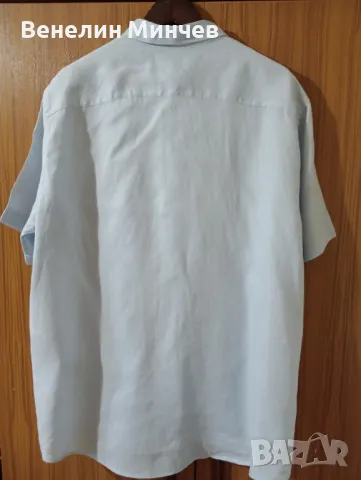 Мъжка ленена риза, снимка 2 - Ризи - 50090178