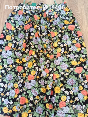 Елегантна дамска пола на цветя, ефирна и лека материя, Марка Canda размер 42, снимка 8 - Поли - 50585176