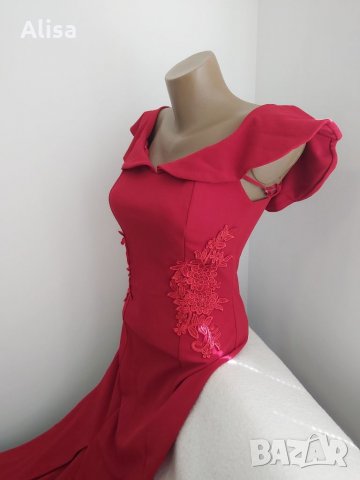 Официална червена рокля, снимка 2 - Рокли - 33191897