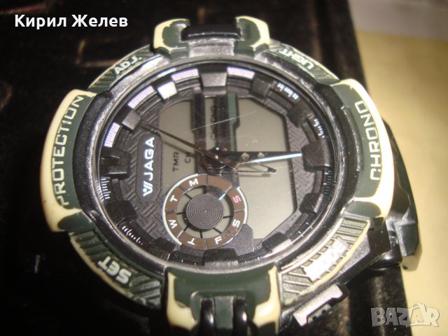 JAGA МАРКОВ ВОДОУСТОЙЧИВ КВАРЦ ЕЛЕКТРОНЕН ЧАСОВНИК ХРОНОГРАФ РЯДЪК МОДЕЛ 8058, снимка 10 - Мъжки - 32857404