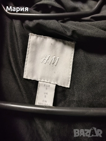 Зимно черно яке H&M, размер S, снимка 5 - Якета - 52939142