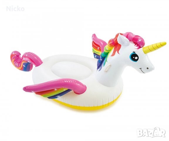 Надуваем остров Еднорог INTEX Unicorn Ride-on, снимка 3 - Водни спортове - 37623453