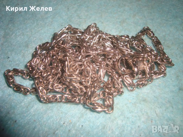 ДЪЛГА СТОМАНЕНА ВЕРИЖКА ДРЪЖКА за ДАМСКА ЧАНТИЧКА КЮСТЕК за ДЖОБЕН ЧАСОВНИК ВИНТИДЖ ПЛЕТКА 74351, снимка 2 - Колиета, медальони, синджири - 35322756