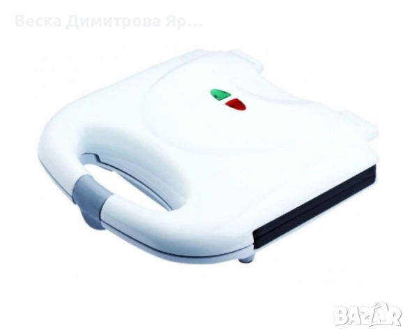 Тостер-сандвич Rosberg, 800W, Грил мрамор. покритие плочи, Бял/Черен, снимка 2 - Тостери - 51708481