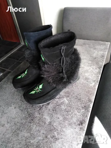 Меки топли велурени ботуши /апрески /, снимка 2 - Дамски боти - 49402941