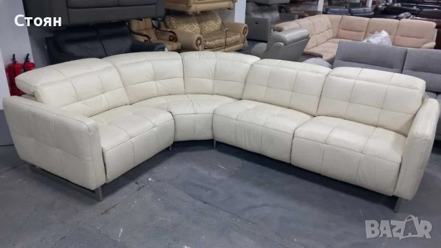 ПРОМОЦИЯ!!!Кремав кожен ъглов диван "Marmount" с електрически релакс механизъм, снимка 7 - Дивани и мека мебел - 40271044