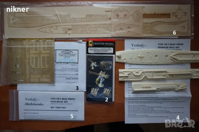 Сглобяем модел подводница в мащаб 1:72, снимка 2 - Други ценни предмети - 50746207