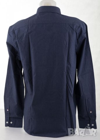 Мъжка памучна тъмносиня риза марка Giorgio di Mare - L, снимка 3 - Ризи - 28213906