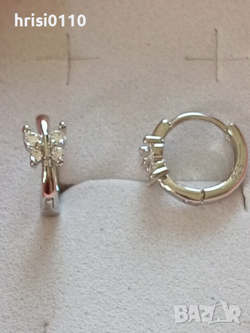 Нови сребърни обечки с циркони , снимка 4 - Обеци - 44857377