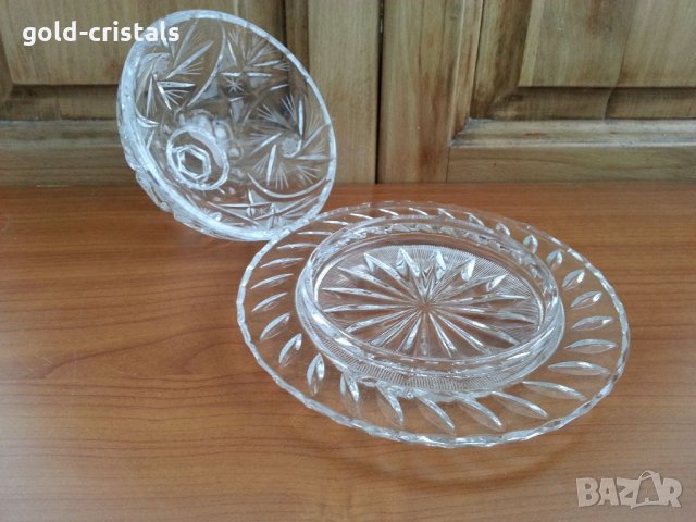 Кристален съд за масло, снимка 2 - Антикварни и старинни предмети - 32806629