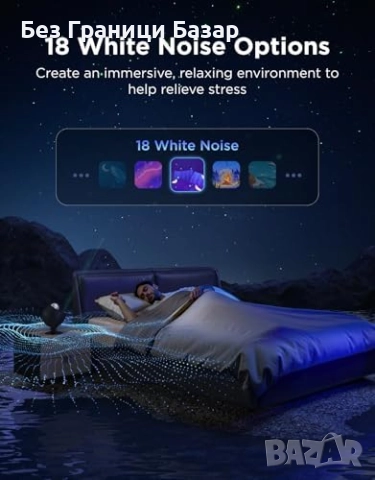 Нов Govee Проектор със звездно небе и водни ефекти, 40 режима и бял шум, снимка 7 - Друга електроника - 52154810