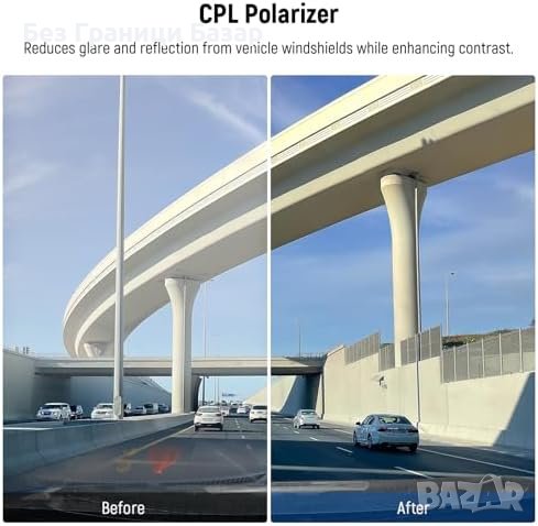 Нов NEEWER 37 mm CPL филтър за Dash Cam HD кръгъл , снимка 5 - Чанти, стативи, аксесоари - 43068086