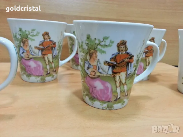 Стар полски порцелан чаши за чай , снимка 2 - Антикварни и старинни предмети - 49691225