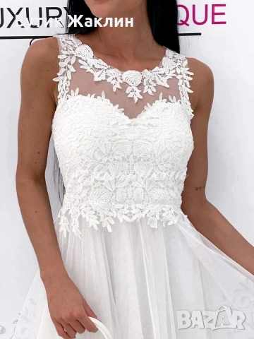 Официална рокля с тюл и богата дантела , снимка 2 - Рокли - 53367427