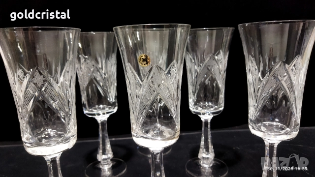 кристални чаши , снимка 4 - Антикварни и старинни предмети - 22297237