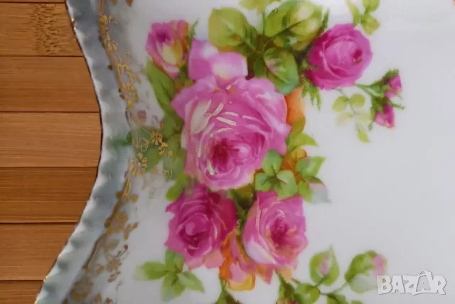 Купичка с рози и златен декор - Beyer & Bock, 100 годишна, снимка 5 - Други - 49728276