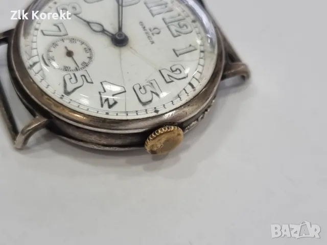 Сребърен часовник OMEGA - проба 900, снимка 3 - Антикварни и старинни предмети - 47279010