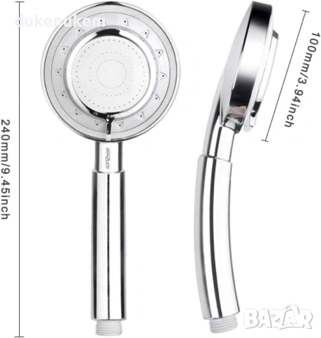 Душ слушалка с маркуч 1.5 м – високо налягане, пестяща вода, 3 режима, снимка 5 - Смесители - 53163612