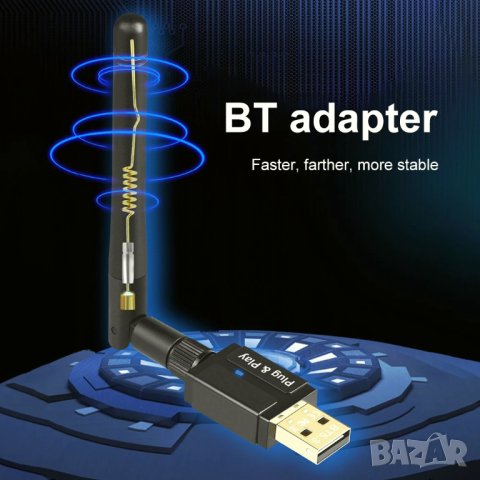 USB Адаптер Bluetooth 5.3 – до 100м, снимка 5 - Мрежови адаптери - 44109592