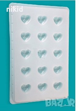15 малки сърца сърце Полипропилен поликарбонатна пластмасова форма молд шоколадови бонбони