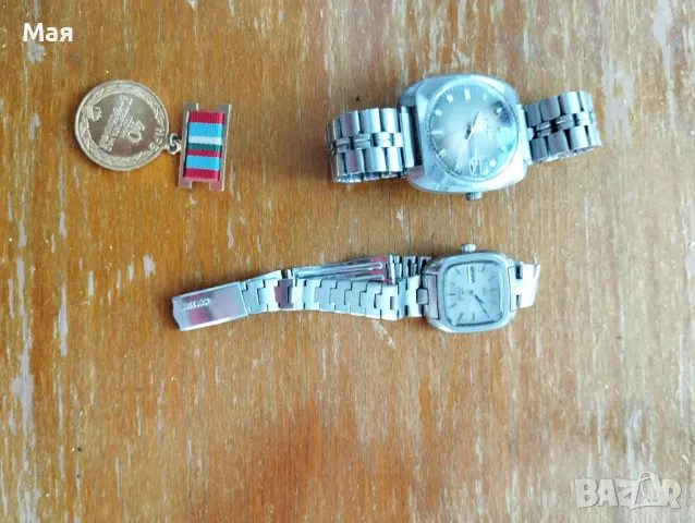 Винтидж часовници - стар рядък механичен швейцарски часовник VIALUX SUPER и  SEIKO AUTOMATIC , снимка 6 - Антикварни и старинни предмети - 50304427