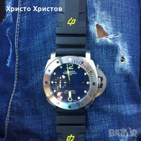 Мъжки  часовник  Panerai Luminor Submersible 1950 3 Days GMT “Pole2Pole”, снимка 5 - Мъжки - 32492565