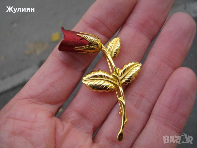 СТАРА БРОШКА РОЗА GREENWICH