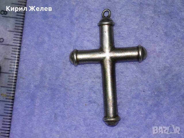 СТИЛЕН СРЕБЪРЕН ВИНТИДЖ АРТ КРЪСТ СРЕБРО ВИСОКА ПРОБА РЪЧНА ИЗРАБОТКА 18732, снимка 12 - Колиета, медальони, синджири - 43221554