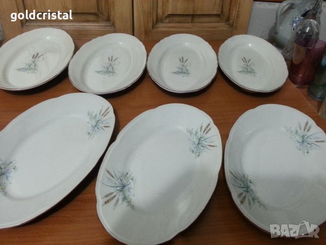 Български порцелан чинии елипси , снимка 1 - Антикварни и старинни предмети - 38583861