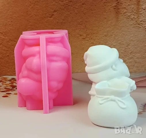 Молд кашпа дядо Коледа с чувал, снимка 3 - Форми - 50741719