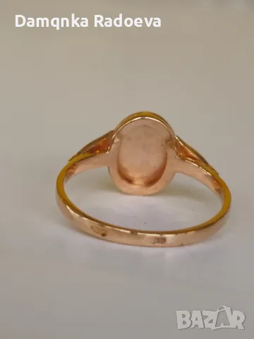 СССР златен пръстен Камея проба 583, снимка 14 - Пръстени - 48028281