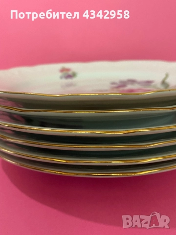 Kahla. Germany. 1960-те.Комплект от порцеланови чинии., снимка 5 - Антикварни и старинни предмети - 52679626